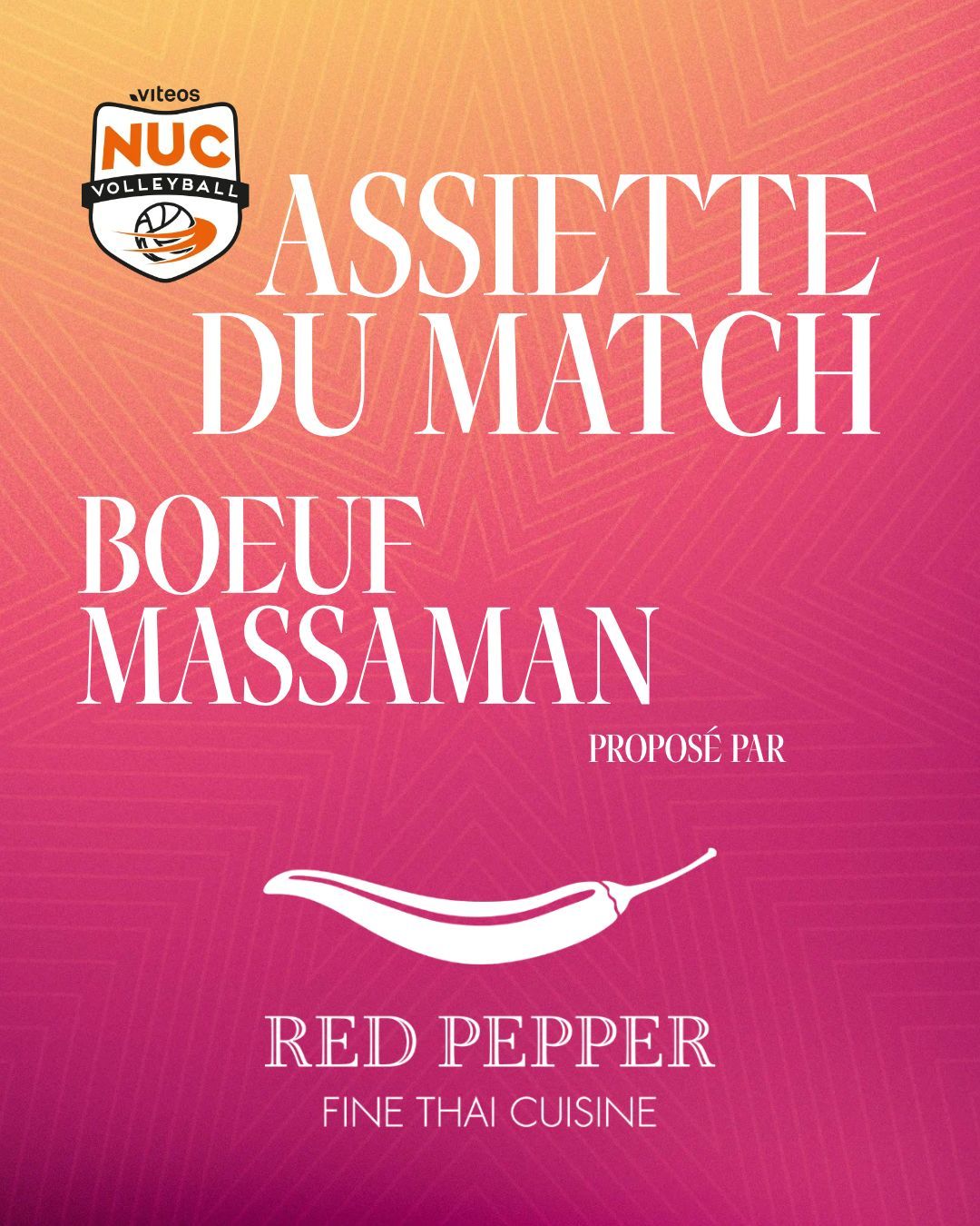 Délicieux bœuf massaman proposé par le Red Pepper