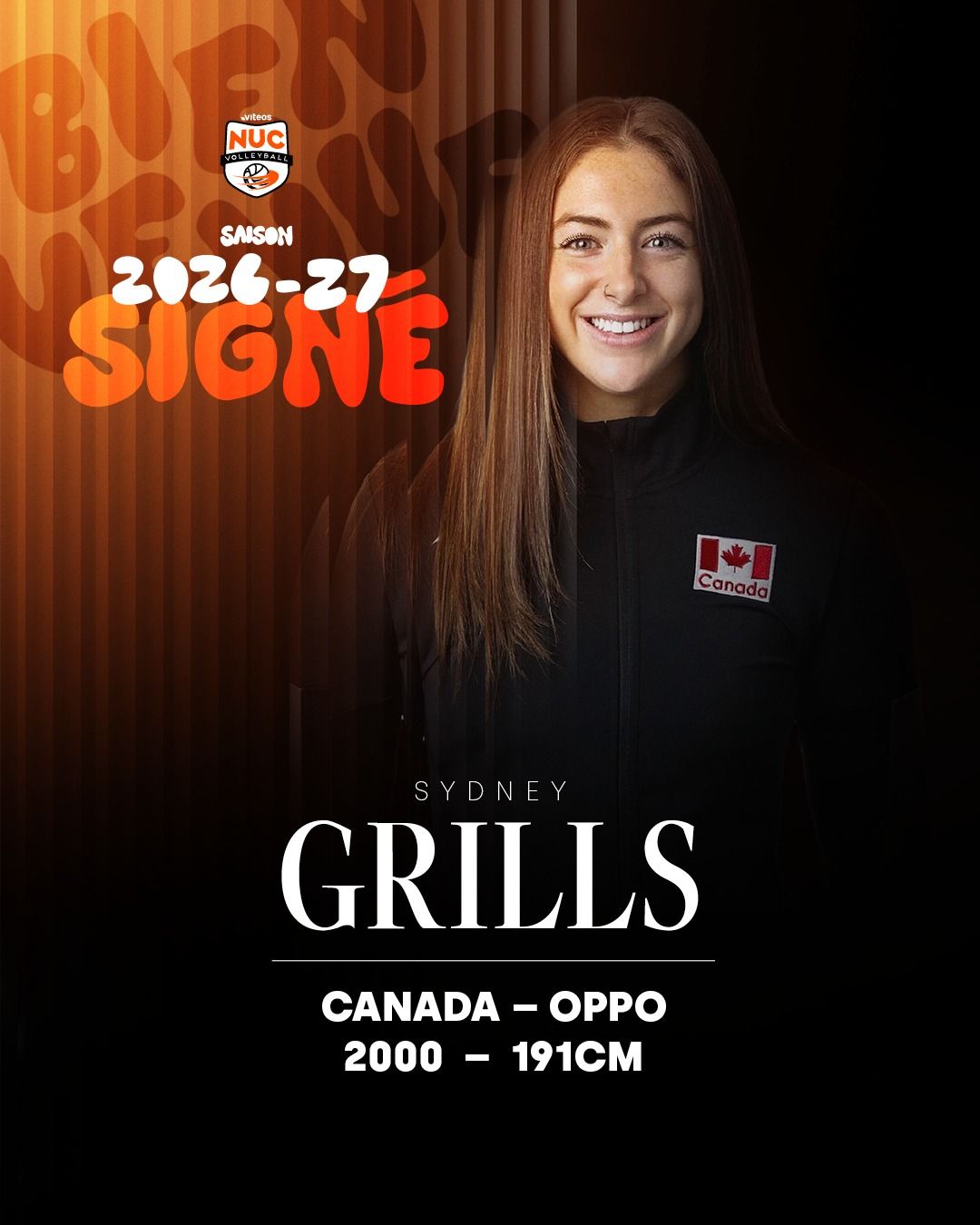 LE VITEOS NUC ANNONCE LE DÉPART DE MAIA DVORACEK ET L’ARRIVÉE DE SYDNEY GRILLS